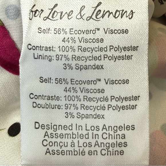 For Love & Lemons Betty Bud Rose Mini Dress Size S - Picture 10 of 14